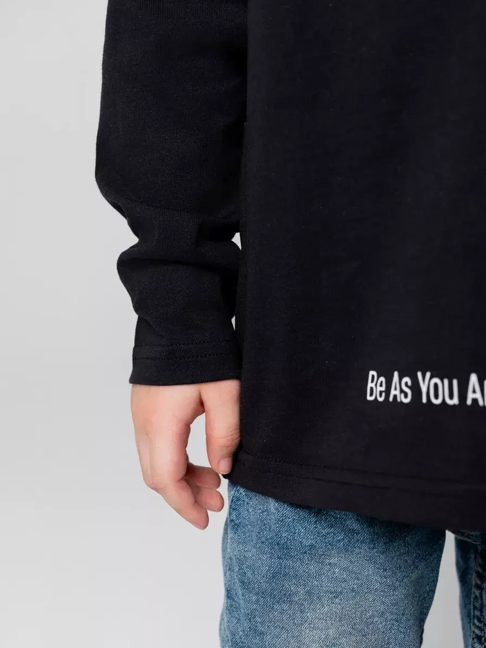 Школьный лонгслив оверсайз для мальчика