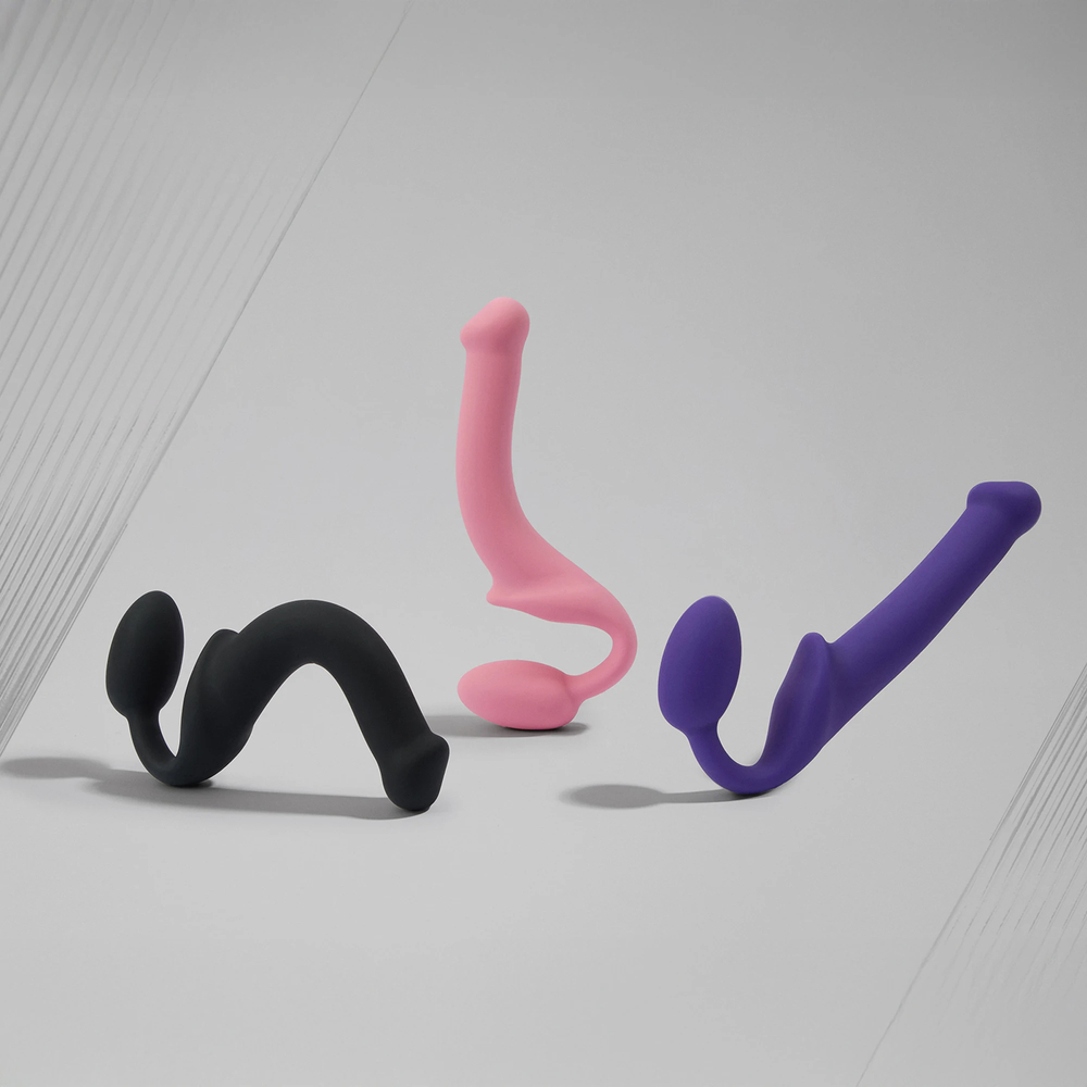 Гибкий страпон Strap-on-me Semi-Realiste BENDABLE ROSE, S
