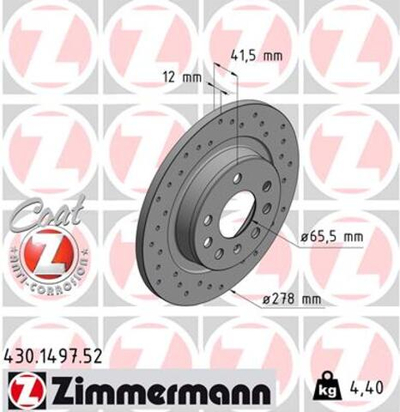 ZIMMERMANN - 430149752-ZIM - Brake Disc