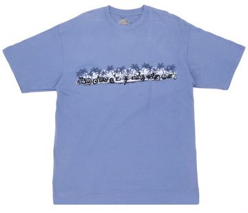 Футболка Motorcycles ( стоянка на пляже ) голубая