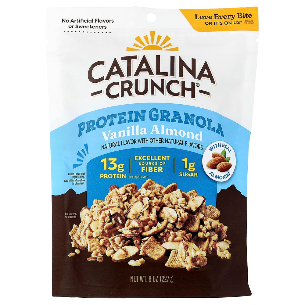 Catalina Crunch, протеиновая гранола, со вкусом ванили и миндаля, 227 г (8 унций)