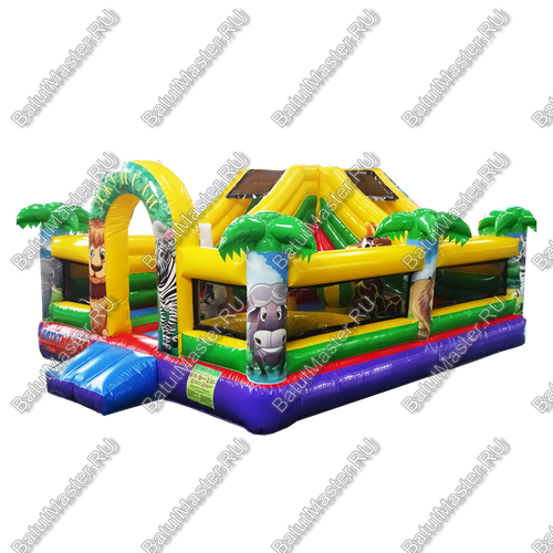 Коммерческий надувной батут "Сафари-джунгли" 6*5*2,8 м