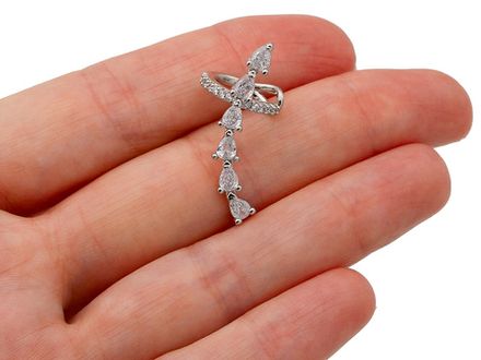 Кафф Крестик со стразами