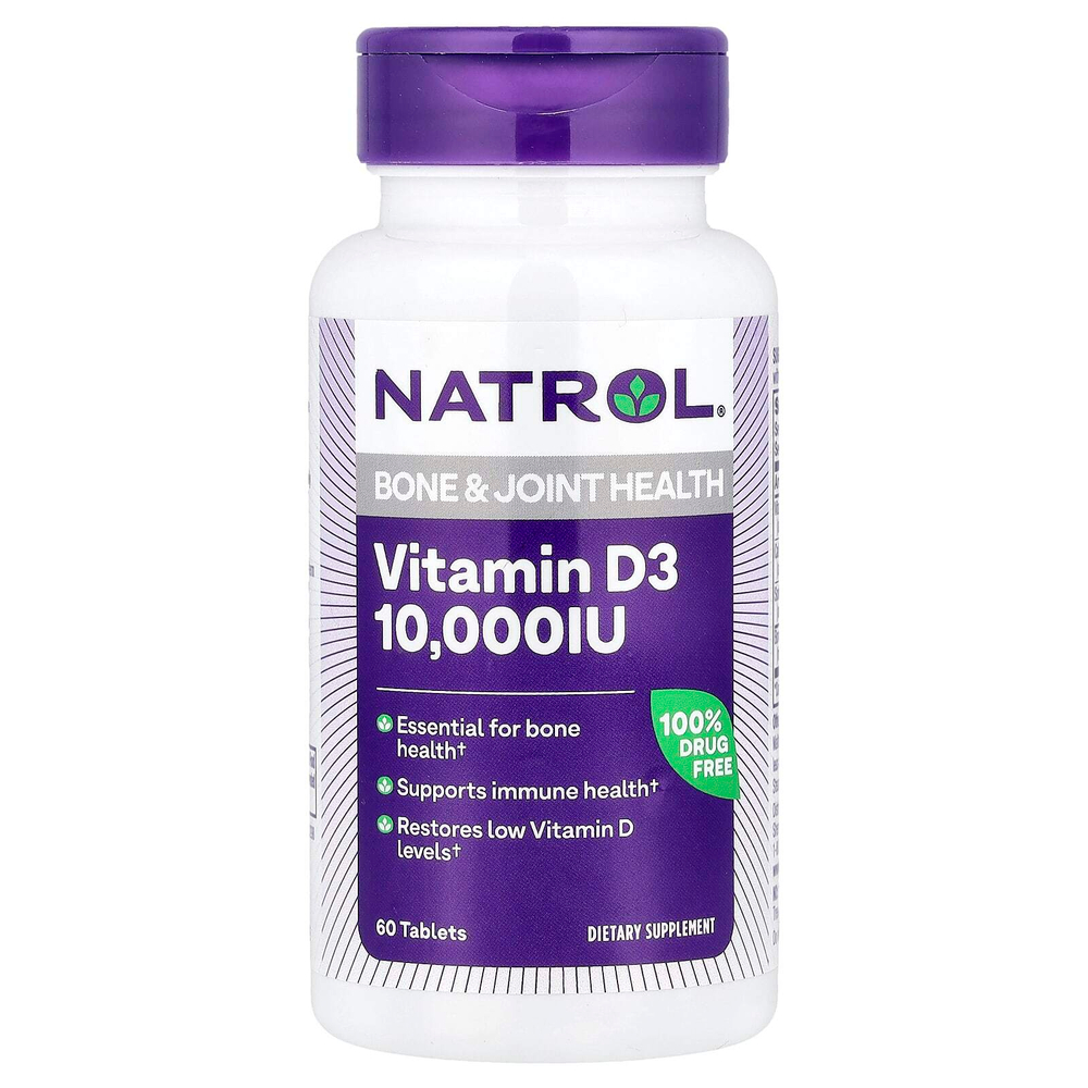 Natrol, витамин D3, 60 таблеток