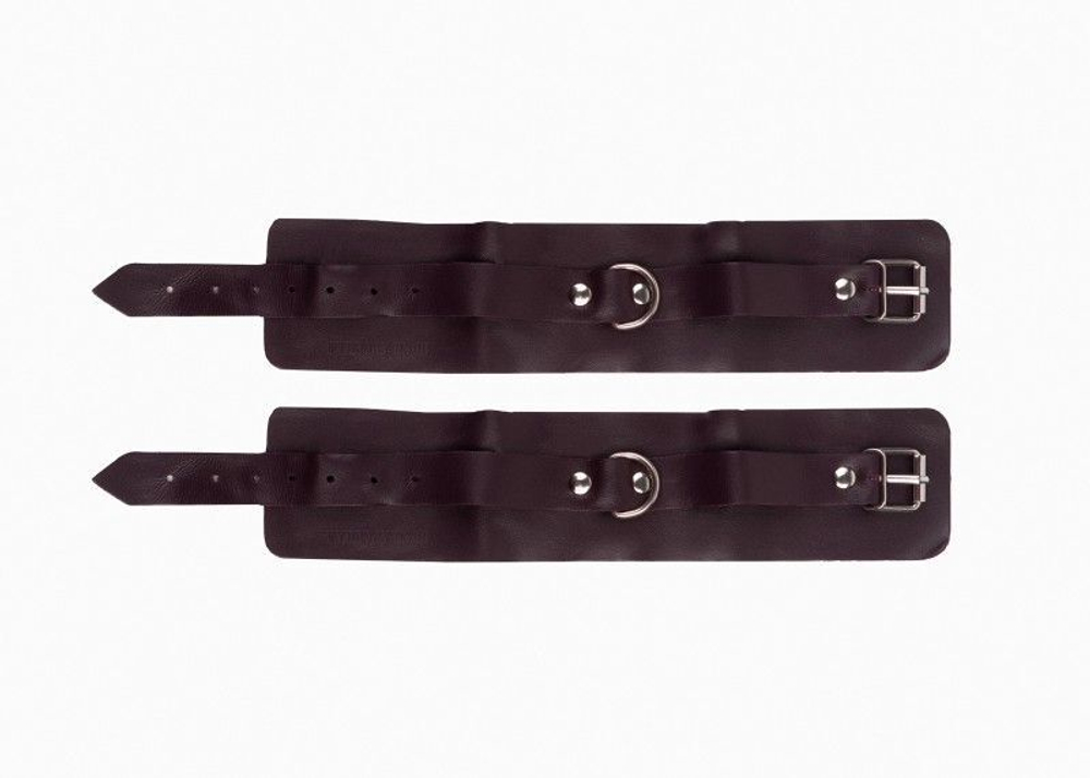 Бордовые широкие наножники с ремешками