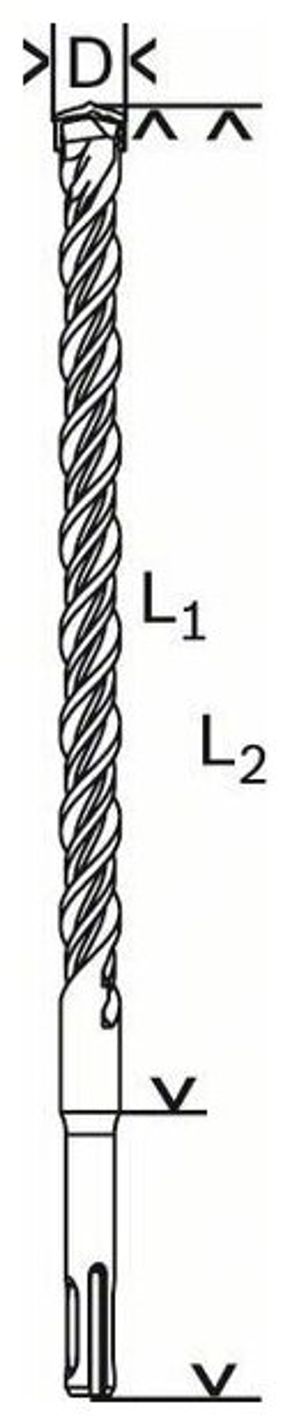 Бур BOSCH SDS+ 8х200х265мм (1618596264)