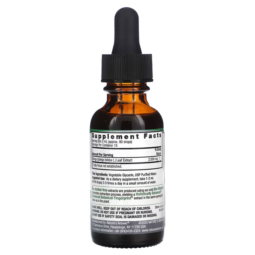Natures Answer Fluid extract Ginkgo leaf 2000 mg 30ml