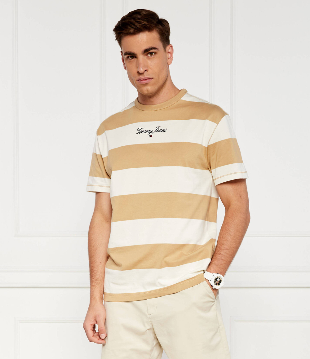 Футболка BOLD STRIPE Tommy Jeans - песочный(DM0DM18655)