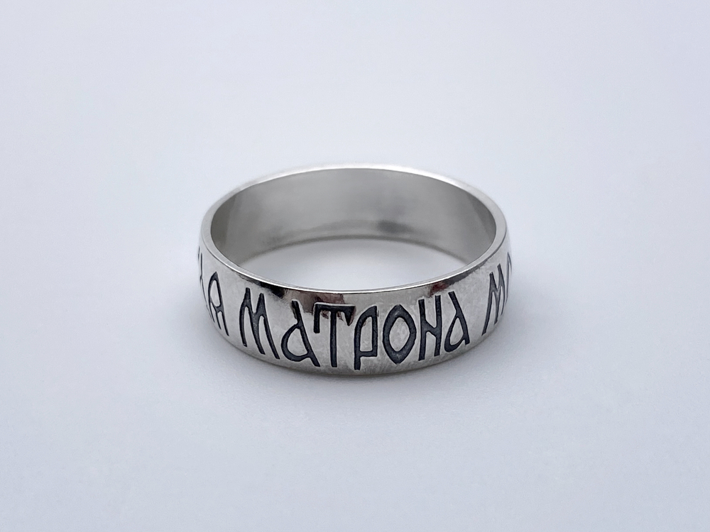 Кольцо из серебра/Без покрытия/Матрона