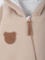 Комбинезон флисовый с закрытой ножкой "Беж" 0+