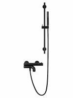 Смеситель для ванны с душевым гарнитуром и термостатом WONZON & WOGHAND LOOP WW-311-00-508 черный матовый