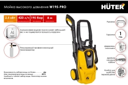 Мойка высокого давления Huter W195-Pro