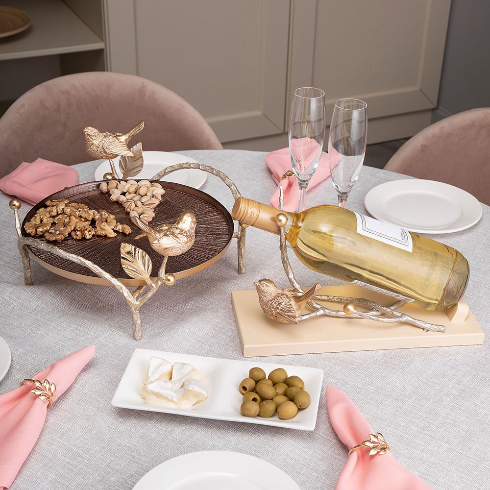 Фруктовница-конфетница Терра (поднос) Айвори Шоколадный