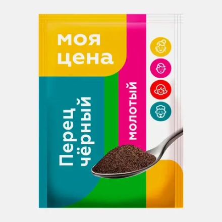 Перец Моя цена Черный молотый 20г