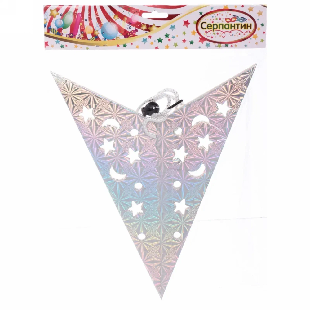 Украшение подвесное «Сияние звезды» 60 см, Серебро