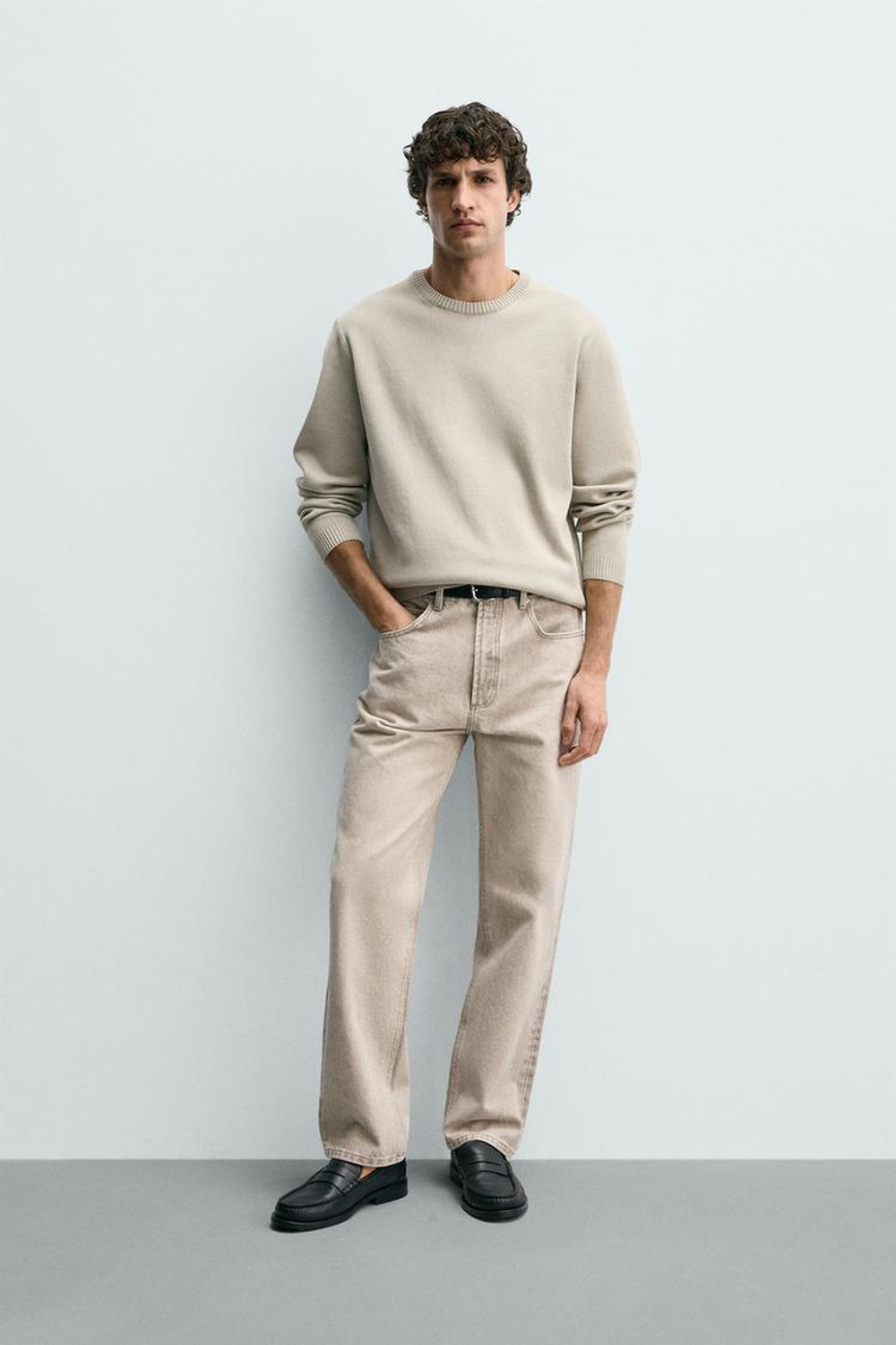 ZARA ДЖИНСЫ STRAIGHT ANKLE FIT ORIGINS, СВЕТЛО-СЕРЫЙ