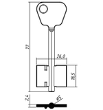Заготовка сувальдного ключа 10616 BGT3D