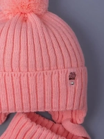 Шапка для девочки осенняя и снуд вязаные