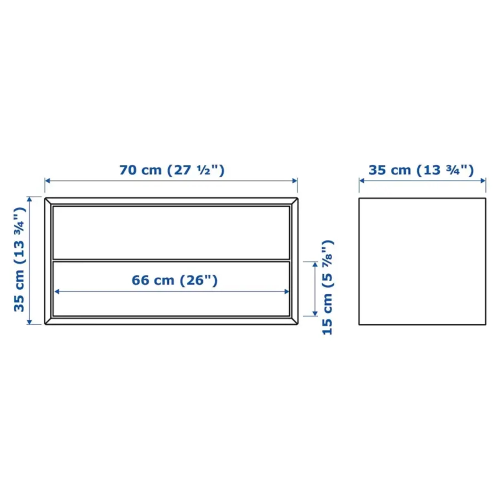 Шкаф с 2 ящиками -IKEA EKET/ЭКЕТ ИКЕА, 35x35x70см, коричневый