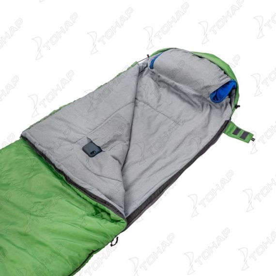 Спальный мешок TORO 200L (210х70, левый, стратекс, салатовый) (T-HS-SB-T-200L) Helios