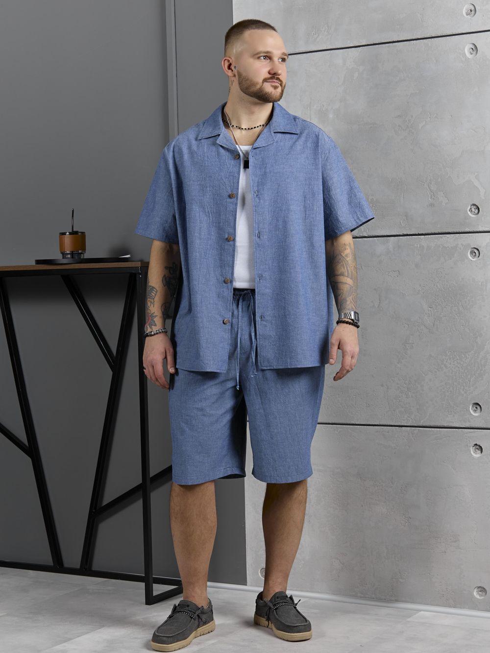 Костюм мужской Аристократ-2 Виотекс ДЖИНСОВЫЙ МЕЛАНЖ