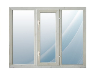 Окно 1,5х1,2 м двойное остекление деревянное трехстворчатое с одной открывающейся створкой