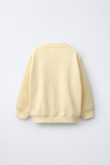 ZARA ТОЛСТОВКА С РЕЛЬЕФНОЙ НАДПИСЬЮ, ЖЕЛТЫЙ
