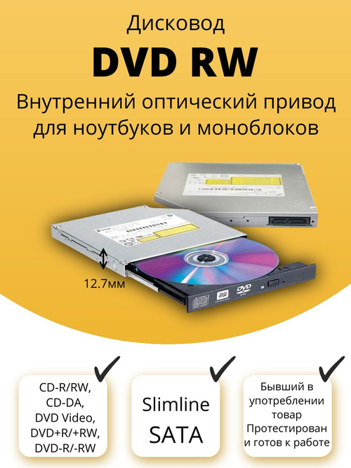 Оптический привод DVD-RW Slimline 12.7мм