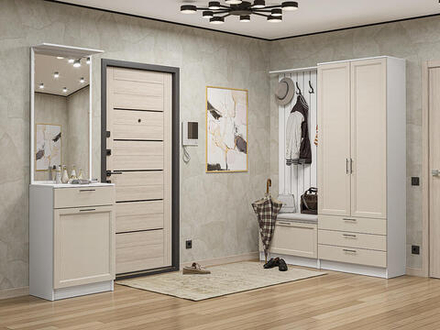 Прихожая Стиль-04 Cream Silkwood Белый