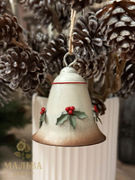 Декор "Рождественский колокольчик" D6xH7 см + 7 см подвес