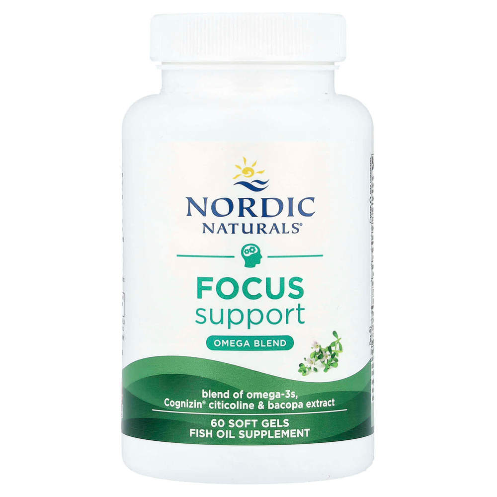 Nordic Naturals, Omega Focus, 1280 мг, 60 капсул (640 мг в 1 капсуле)
