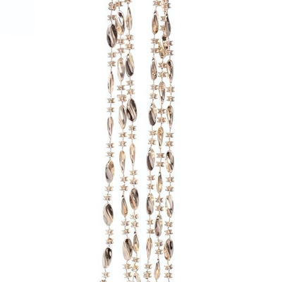 Бусы на ёлку 2м "Льдинка" Розовое золото