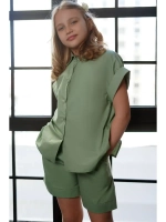 Костюм для девочки летний шорты рубашка