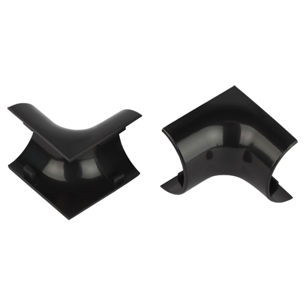 Внутренний угол ЭРА IC-KK-30-13-GR для полукруглого кабель-канала графит 30х13мм 2шт/комплект | Кабель-канал полукруглый