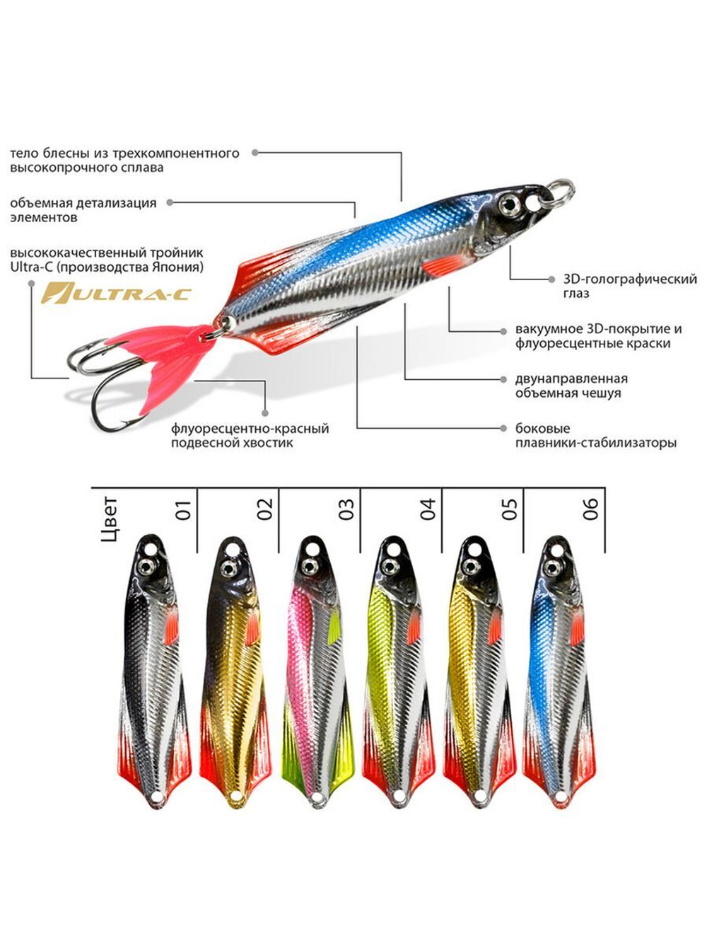 Блесна колебалка приманка для рыбалки ГЛЮК 17,0 г
