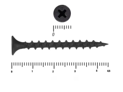 Саморезы по дереву, 3,5мм*45мм, черный, 100 штук