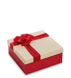 WG-51/2-A Коробка подарочная «Квадрат» цв.красн/беж.