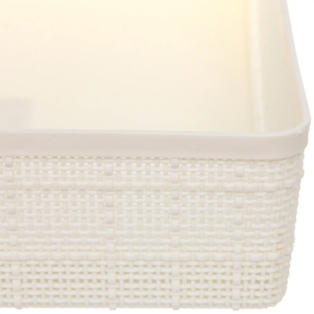 Корзина - органайзер для хранения «СТЭНТ», цвет белый, 32*23*6.8см