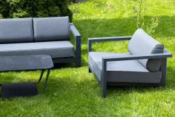 "Гранада" лаунж-зона из алюминия со столиком из HPL