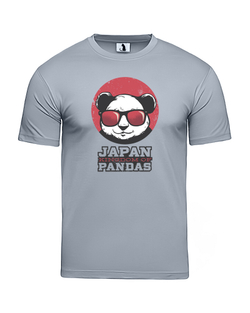 Футболка Япония - королевство панд unisex серая