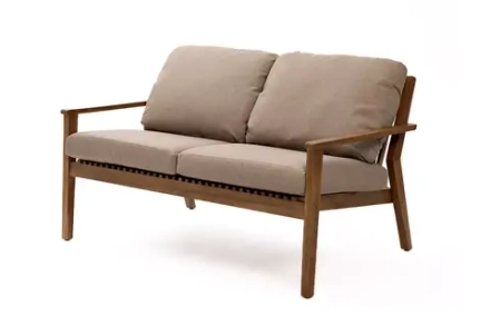 Диван из акации Joygarden МОНА 2-х местный, Natural Teak, бежевый