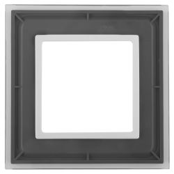 14-5101-00 ЭРА Рамка на 1 пост, стекло, Эра Elegance, прозрачный+бел