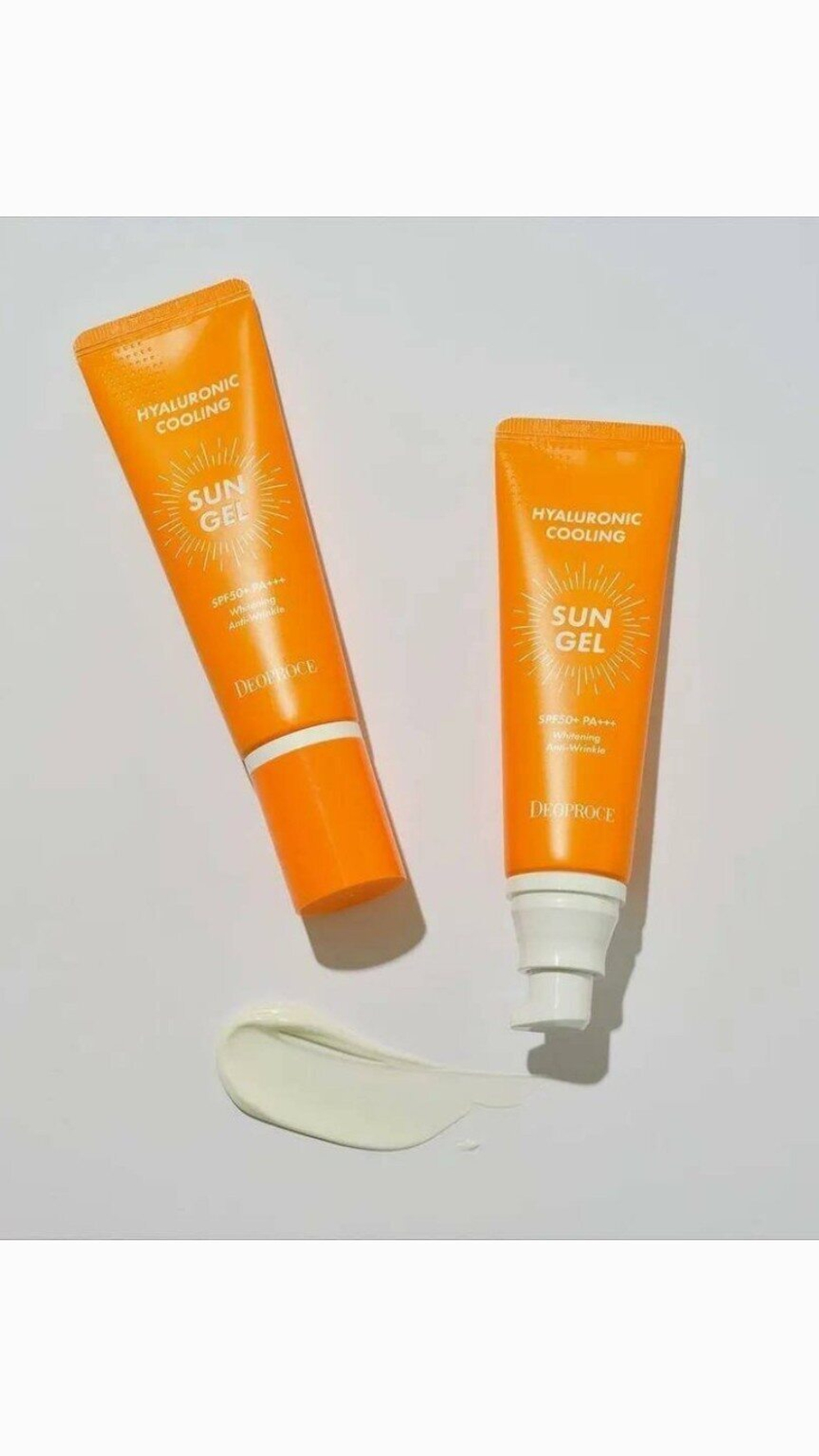 Deoproce Hyaluronic Cooling Sun Gel Spf50++ освежающий солнцезащитный крем с гиалуроновой кислотой SPF 50+ PA+++
