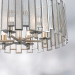 712064 Люстра AGAVE 6х40W E27 СЕРЕБРО С ПАТИНОЙ/ПРОЗРАЧНЫЙ