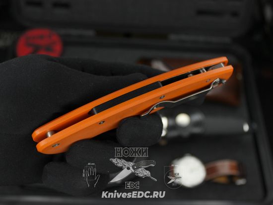 Складной нож Steelclaw Боец-3, оранжевая рукоять - сталь D2