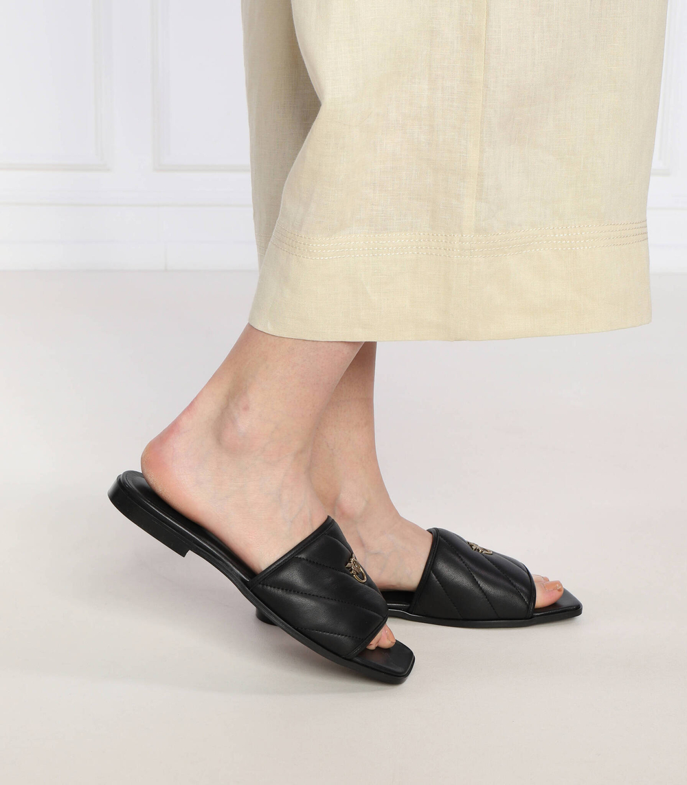 Кожаные шлепанцы molly Pinko - черный(100693 A0O0)