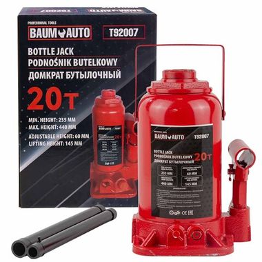 Домкрат бутылочный 20т Baum Auto BM-T92007