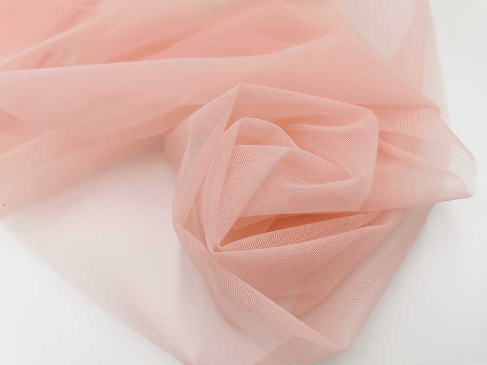 Корсетная сетка, средней жесткости, розовая пудра, (Арт: KS-008)