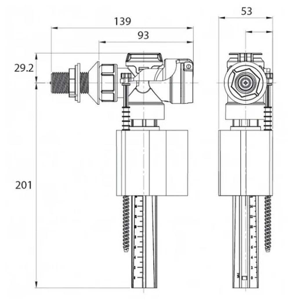 Впускной клапан IDDIS F012400-0006 1/2 для бачка с боковым подводом