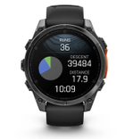 Умные часы Garmin Fenix 8, 47 мм, AMOLED, Slate Gray with black silicone band